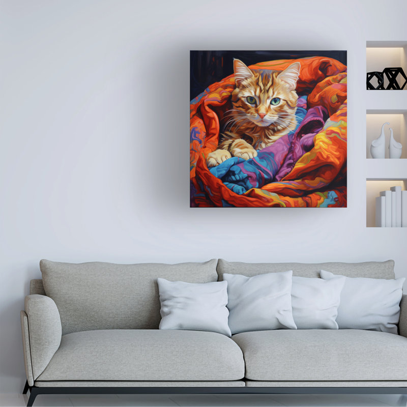 Animaux, une rencontre colorée sur toile, l 24 po x H 24 po