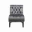 Élégant fauteuil d'appoint en velours pour chambre à coucher, bureau - Rembourrage doux et résistant sans accoudoirs avec coussin éponge Idéal salon, décoration-129618994