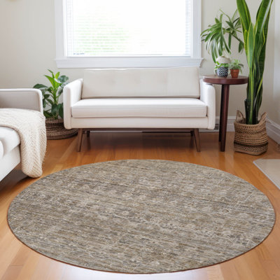 Tapis intérieur / extérieur brun lavable à la machine Xhevrie