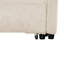 Chaise-lit simple 3 en 1 avec bureau de charge et pliable, lin blanc crémeux, coussins moelleux rembourrés de mousse à haute densité-254687311