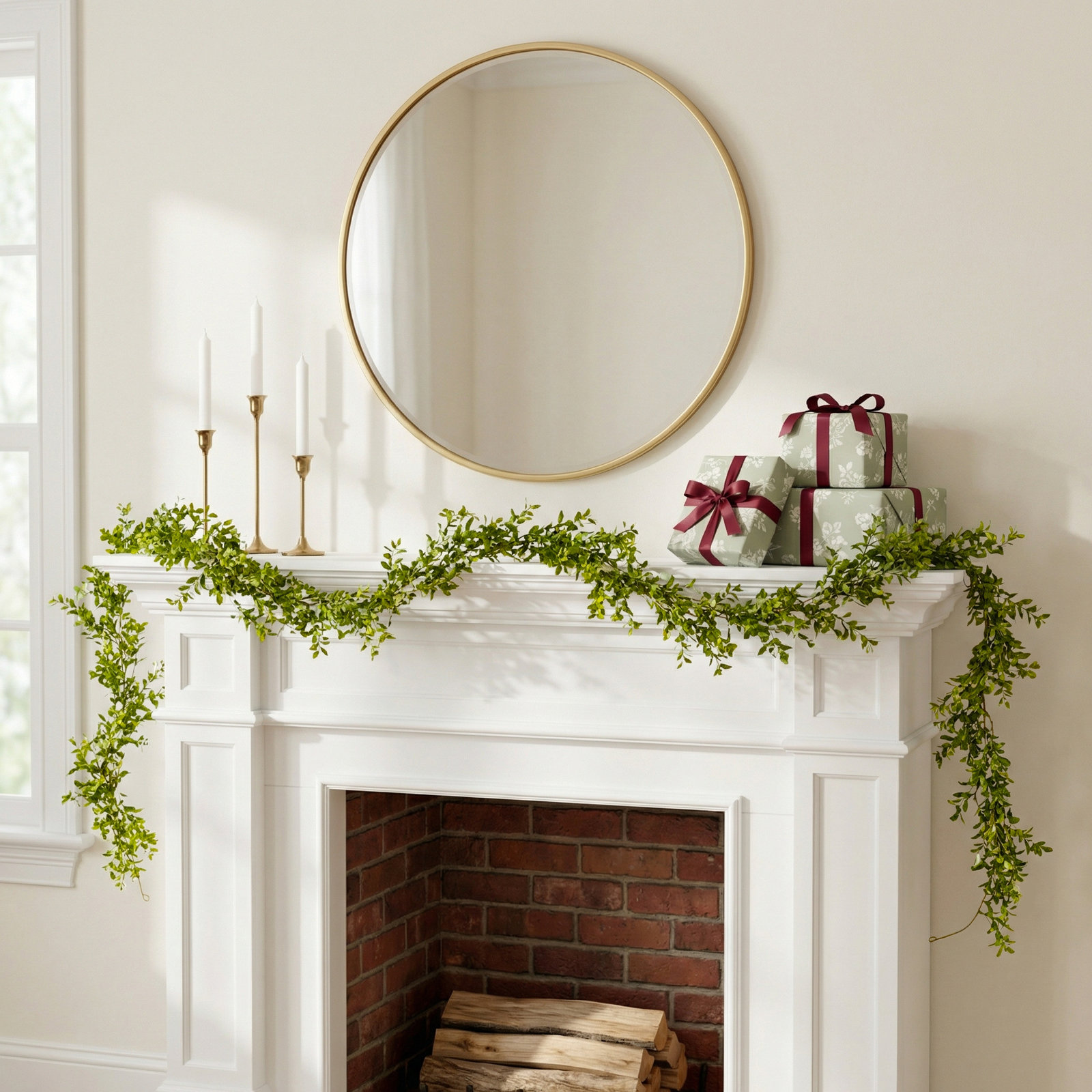 72'' in. Faux Boxwood Garland