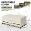 Housse pour table de patio - Housse de table et chaises d'extérieur imperméable rectangulaire - 108 x 70 po, beige