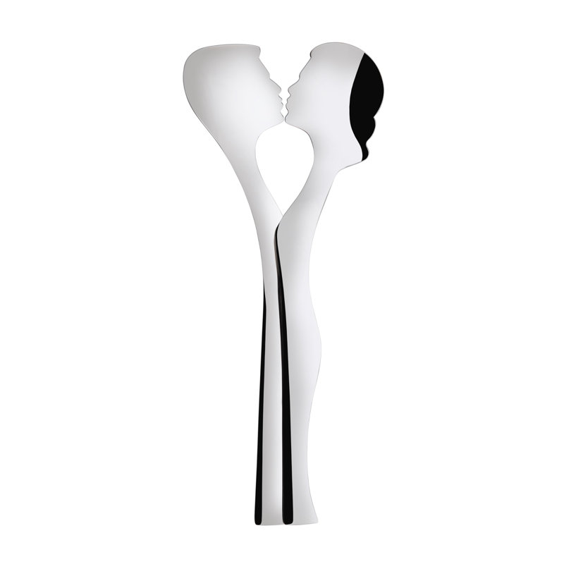 Couverts à salade Abbraccio - argent, Argent argent