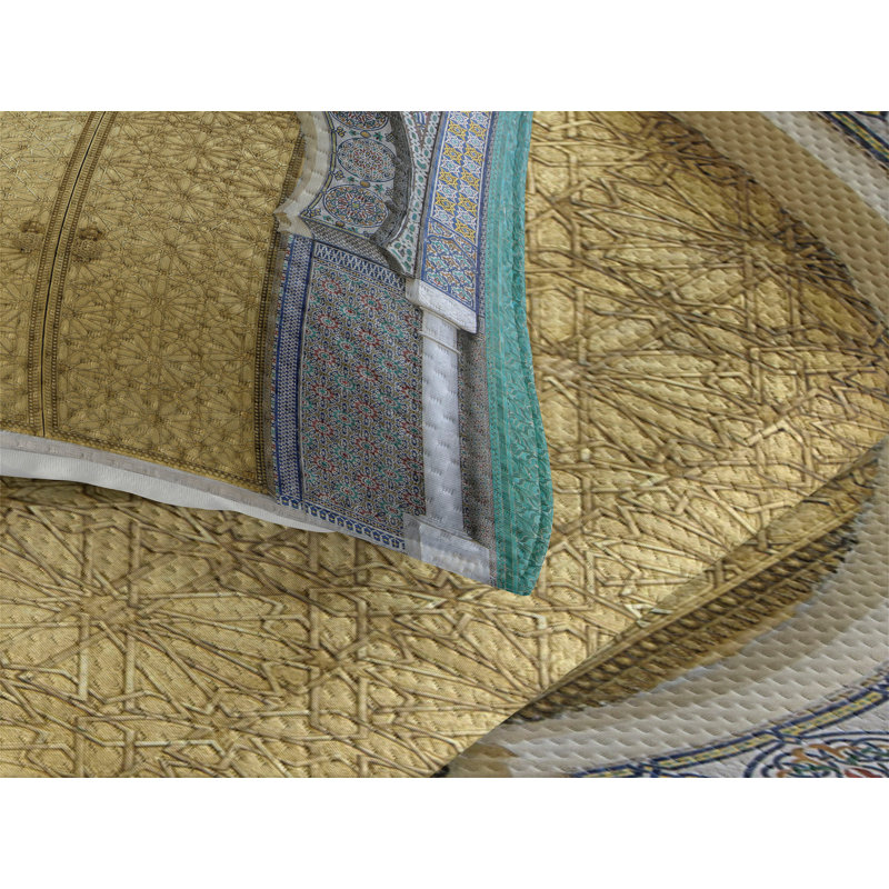 Eclectic Polyester Coverlet, Gold