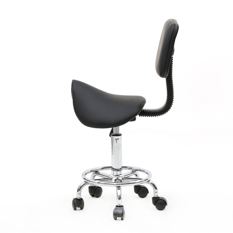 Backed Adjustable Height Ergonomic Lab Stool