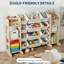 Rangement pour jouets pour enfants avec 12 bacs et 6 tablettes ouvertes-254251212