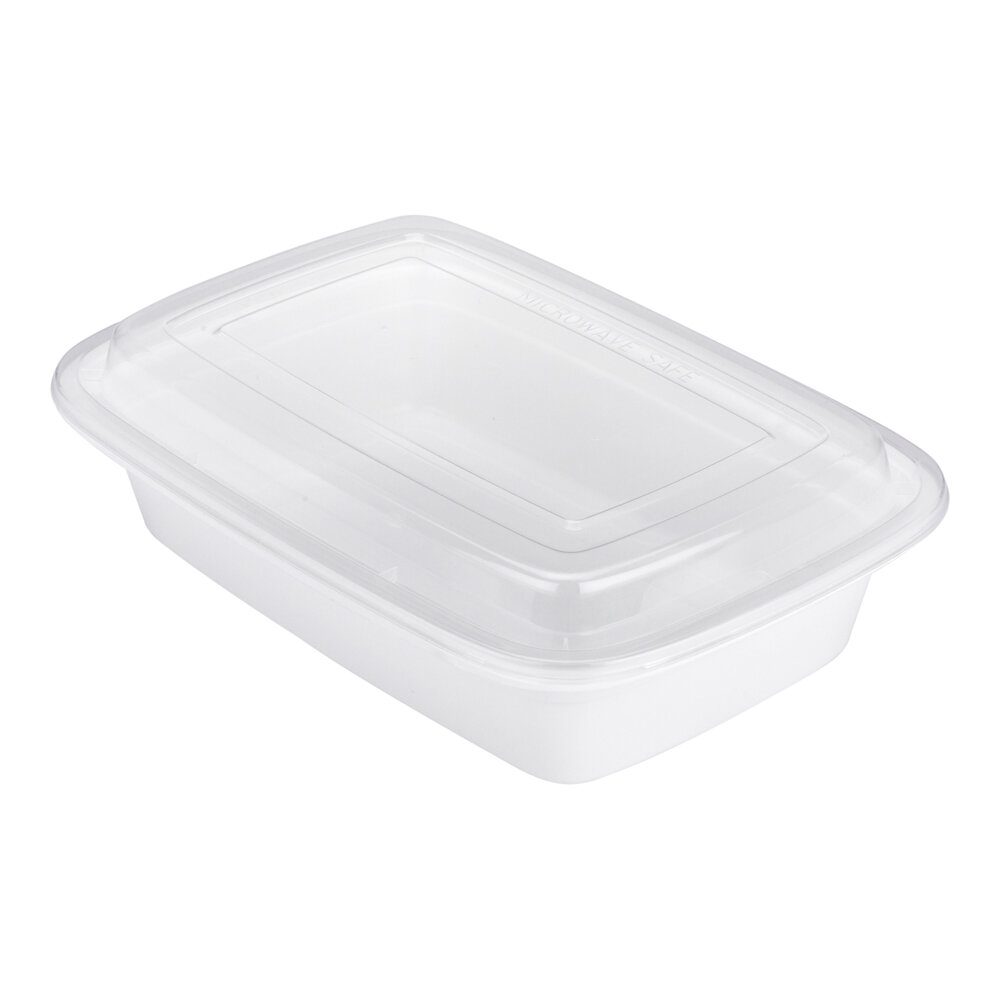 Asporto 32 oz Round Clear Plastic Soup Container - with Lid