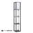 64.2'' Black Led Dimmable Column Floor Lamp With Shelves