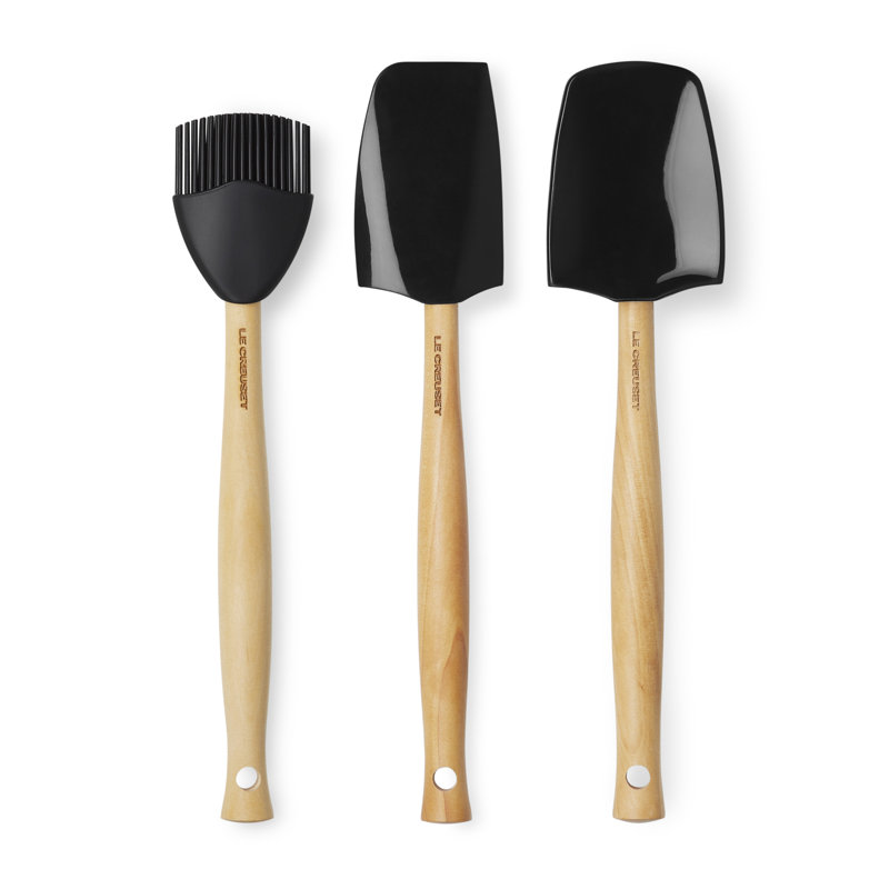 Le Creuset Set of 3 Craft Spatula's, Black Onyx