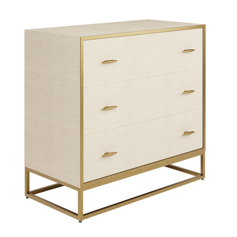 Heredia Steel 90 cm W Chest of 3 Drawers