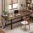 Industrial Rectangular Dining Table for 6~8 People, 63" Long Wood Kitchen Table for Dining Room-131203918