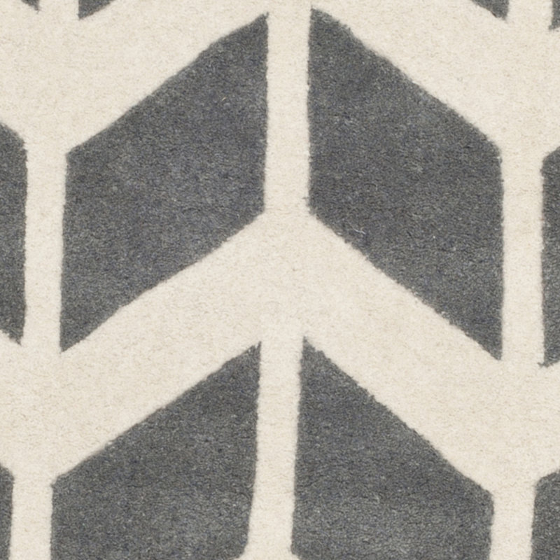 Chevron Wool Hand Woven Area Rug, Runner 69 x 213 cm