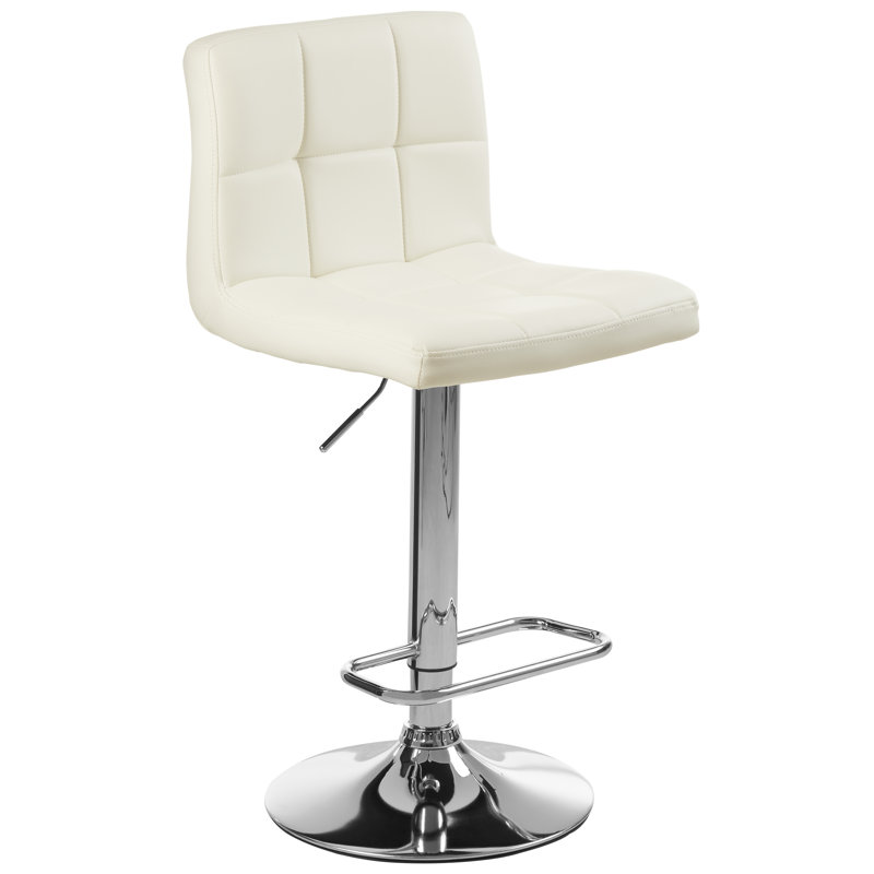 Kato Swivel Upholstered Adjustable Height Counter Stool with Metal Frame