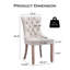 Chaise de salle à manger en velours avec anneau à dossier et pieds en bois massif-867355138-868790913-868955413