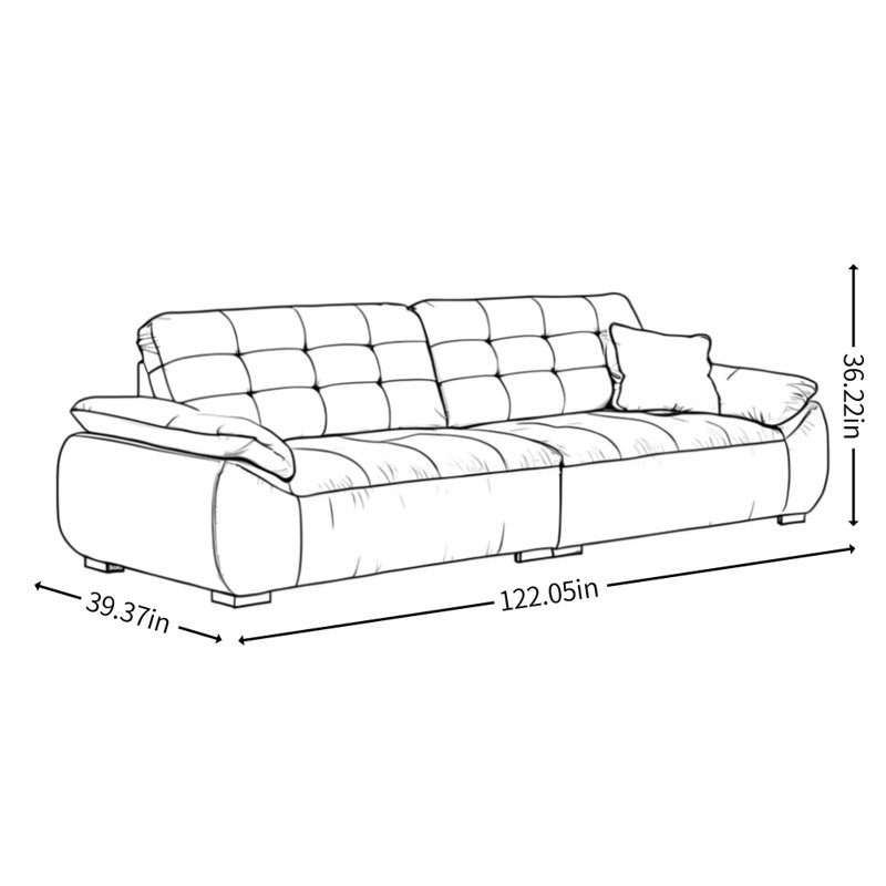 Italian Retro Black Sofa
