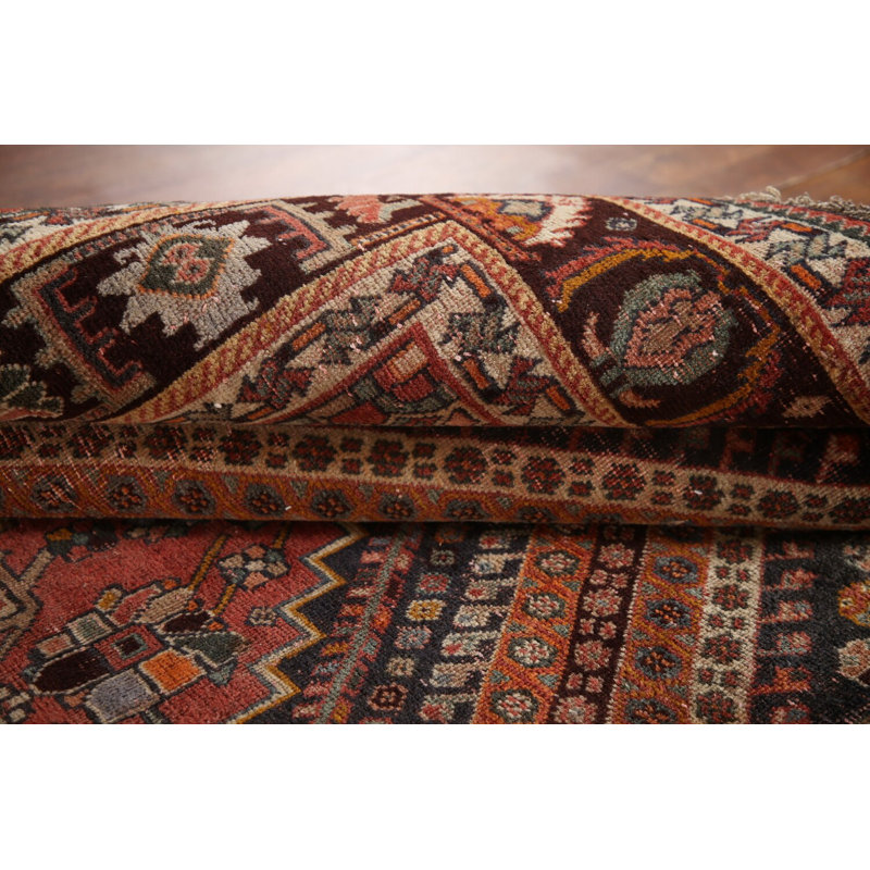 Tapis traditionnel à teinture de légumes antique 7 x 10