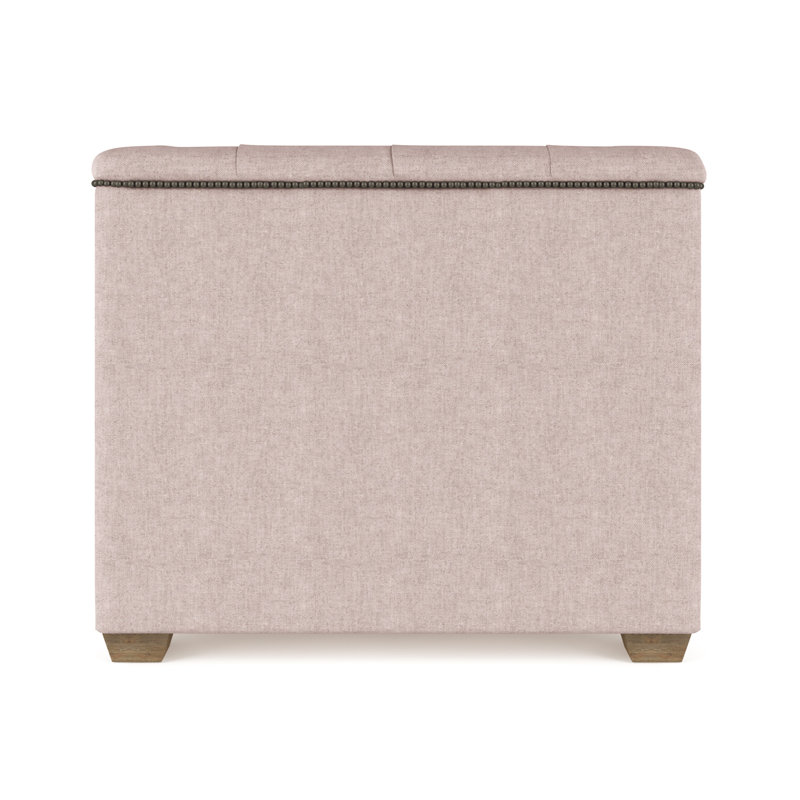 Fauteuil tuxedo Hudson, Patiné, Peluche velours rosé