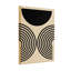 Motif demi-cercle et anneaux concentriques noir Fashion-1780954347