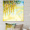 Printemps, fleurs de glycine jaunes printanières, reproduction d'art sur toile