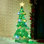 Arbre de Noël en maille à DEL 56,25 "H 