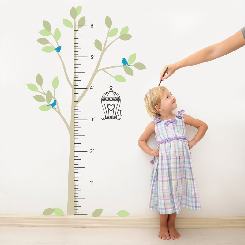 Non-Wall Damaging Growth Chart Decals, Color Option 2