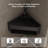 MonBlari 20"  Triangle Solid Surface Corner Bathroom Sink Matte Black-126756297