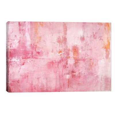 Pink Mirrors by Michelle Oppenheimer - Wrapped Canvas Painting