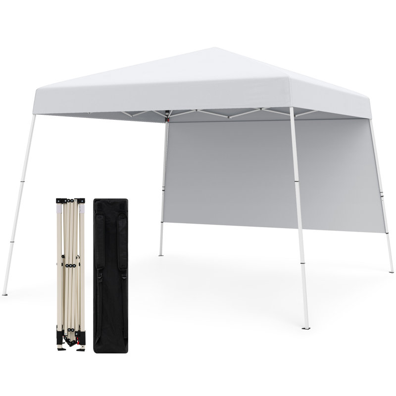 300 X 300 Cm Pop Up Canopy Tent Blue Foldable Outdoor Patio Shelter Gazebo, White