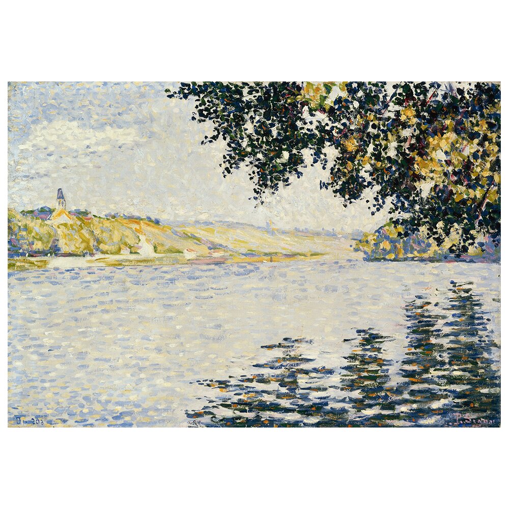 Leinwandbild Blick auf die Seine bei Herblay von Paul Signac