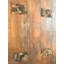 Mélange de mosaïque de galets plats de couleur foncée 12 po x 12 po