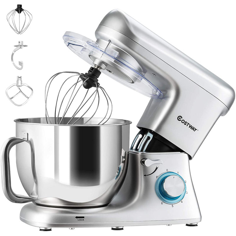 Costway 7L Stand Mixer, Silver