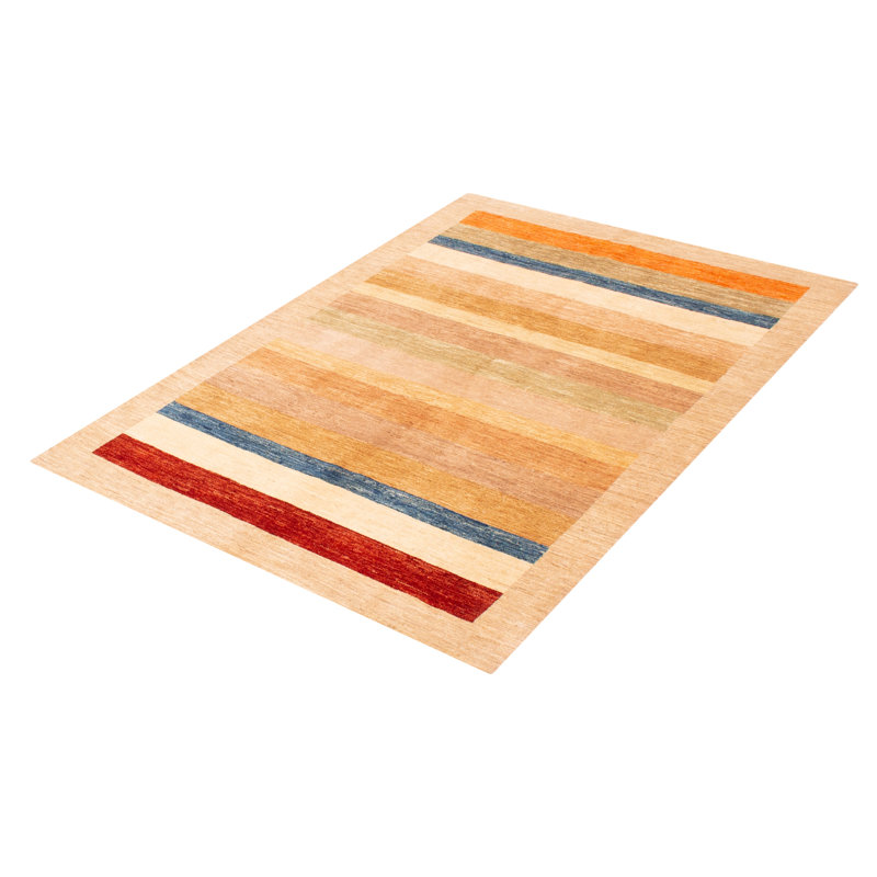 Tapis unique en laine noué à la main 5 pi 6 po x 7 pi 10 po nouvel âge Carleigha