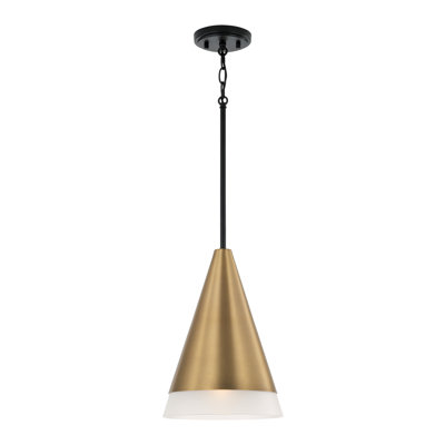 Luminaire suspendu conique à 1 lumière Avant