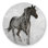 Abstract Brown Horse - Round Outdoor Area Rug for Home Decor