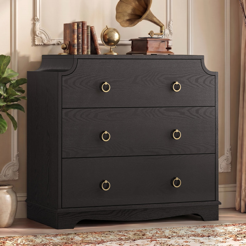 Vintage 3-Drawer Nightstand
