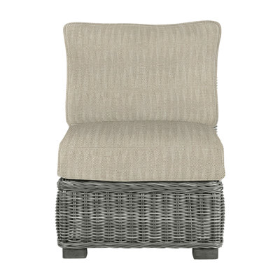 Rustic Woven Sectional Slipper Chair