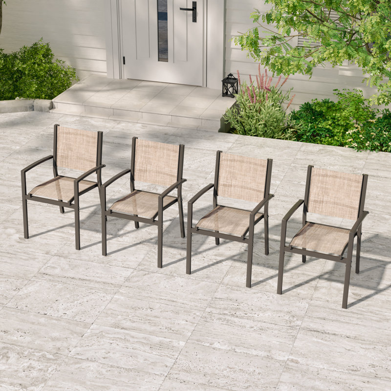 Chaise de patio (ensemble de 4), Taupe