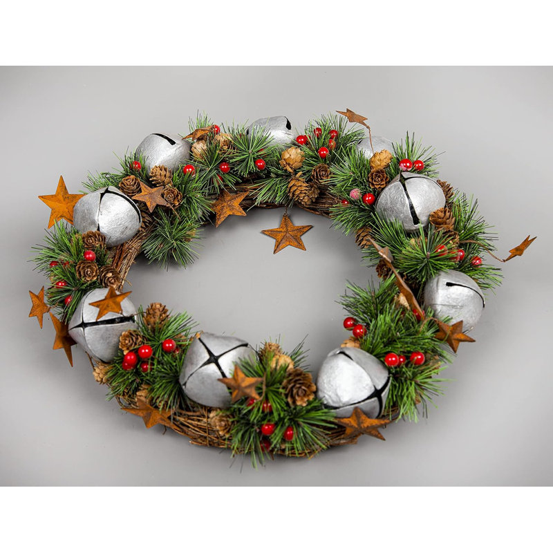 Faux PVC Christmas Wreath, 9.84cm H x 9.84cm W x 10cm D