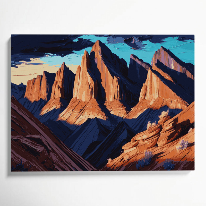 Art mural sur toile 120 mauve, Southwestern, H 16 po x l 20 po