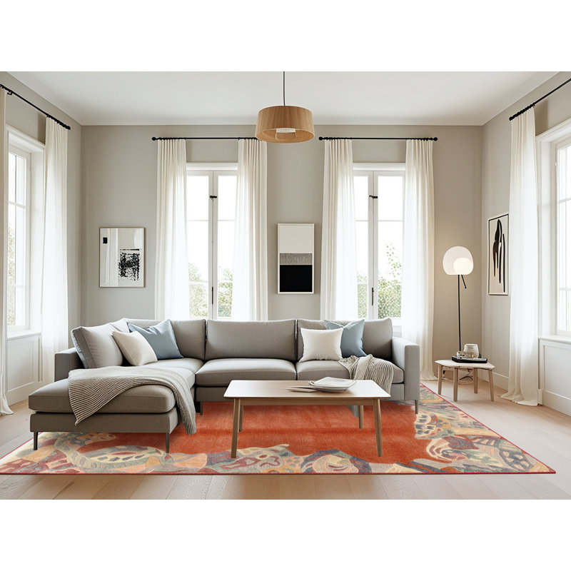 Miladie Abstract Indoor Rug, Rectangle 8' x 10'