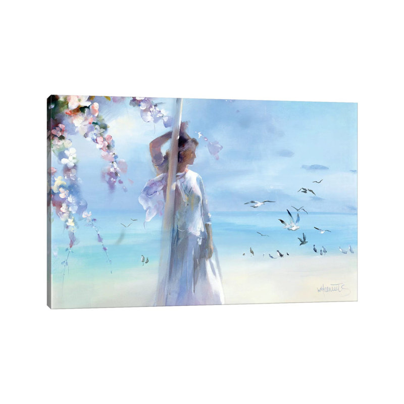 The Beach by Willem Haenraets - Wrapped Canvas Print, 20.32 cm H x 30.48 cm W