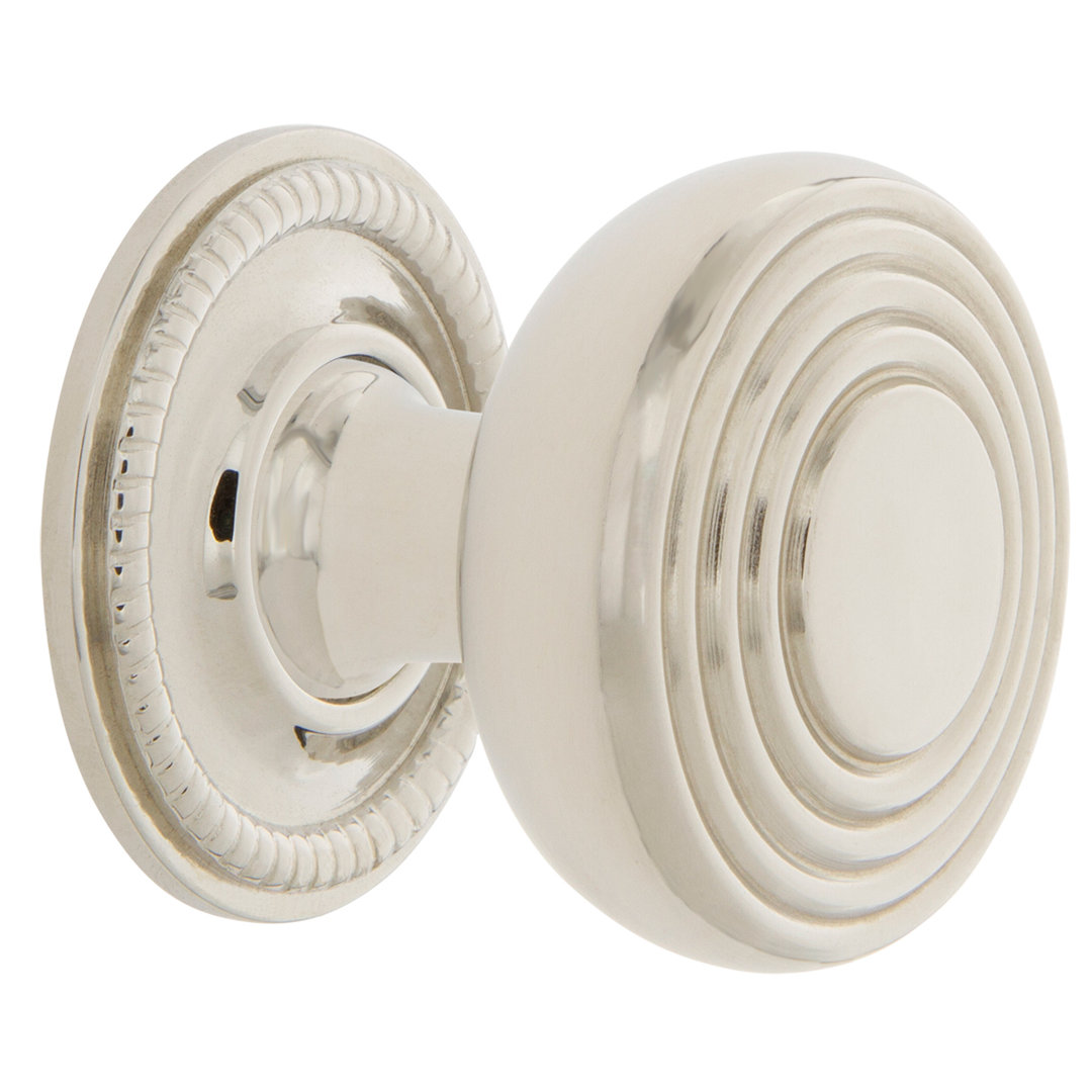 Nostalgic Warehouse Deco Brass 1 3/8" Cabinet Knob with Rope Rose Nostalgic Warehouse 