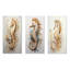 Hippocampe magique beige - ensemble de 3 reproductions d'art en métal hippocampe-573379680