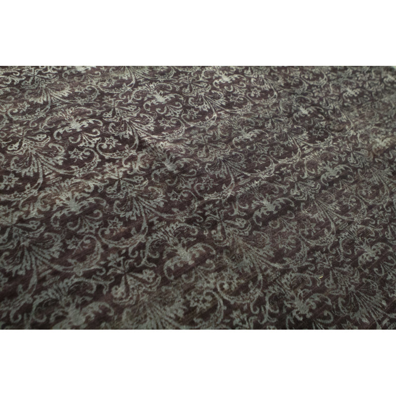 Wool Damask Area Rug