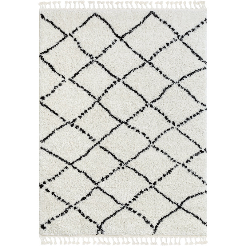 Melody Moroccan Synthetic Shag Area Rug, Rectangle 120 x 160cm