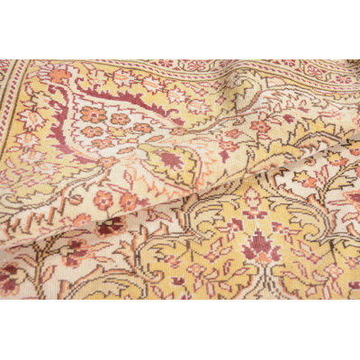 Turkish Rug, 6.4x10.6 ft Large Rugs, Flatweave Rugs, Oushak Rug, Vintage Rug, Yellow Cool Rug
