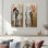 Ensemble de 2 décorations murales en métal doré et rouge Tango