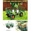 Chariot de jardin 3 en 1 robuste en acier, à tirer, avec panneaux latéraux amovibles, roues de 10/13 pouces et capacités de charge multiples pour le transport de terre, d'outils et de plantes.-134781046-134781049