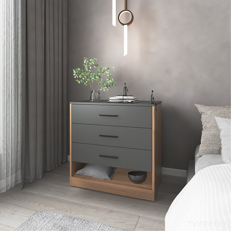 Commode Fraser, gris mat / macadamia