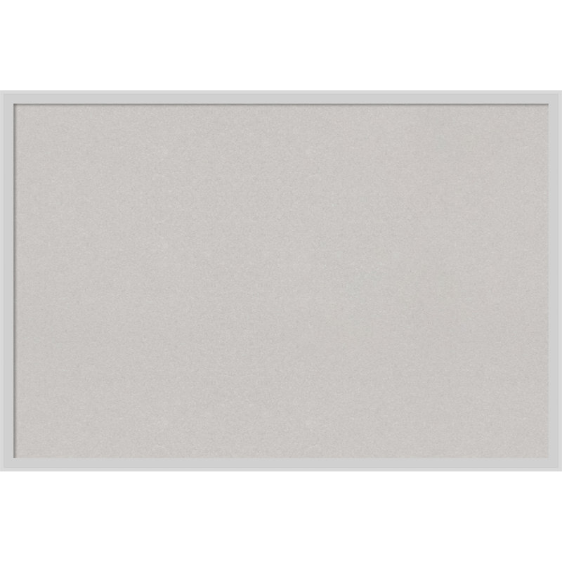 Panneau de tableau incliné avec cadre en bois argenté, tableau d'affichage en liège gris, tableau d'organisation, tableau d'affichage